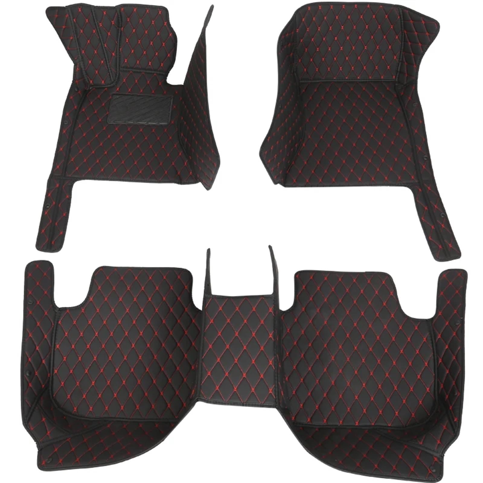 CRDWN Autoleder 5-Sitzer-Teppiche Teppiche Fußpolster Fußmatten Kompatibel Mit Mitsubishi Für Outlander 2013 2014 2015 2016 Auto-Fußmatten(6) von CRDWN