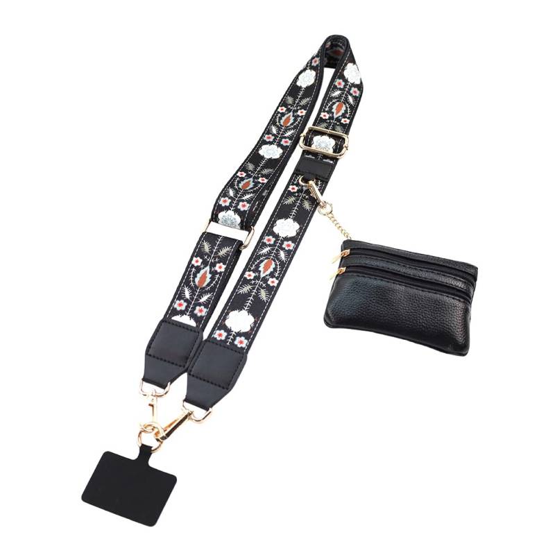 CRGANGZY Handy-Lanyard mit Tasche, Verstellbarer Schultergurt, Umhängetasche, Handgelenkschlaufe für Schlüssel, Hülle, Ausweise, Handy-Zubehör (Stil 1) von CRGANGZY