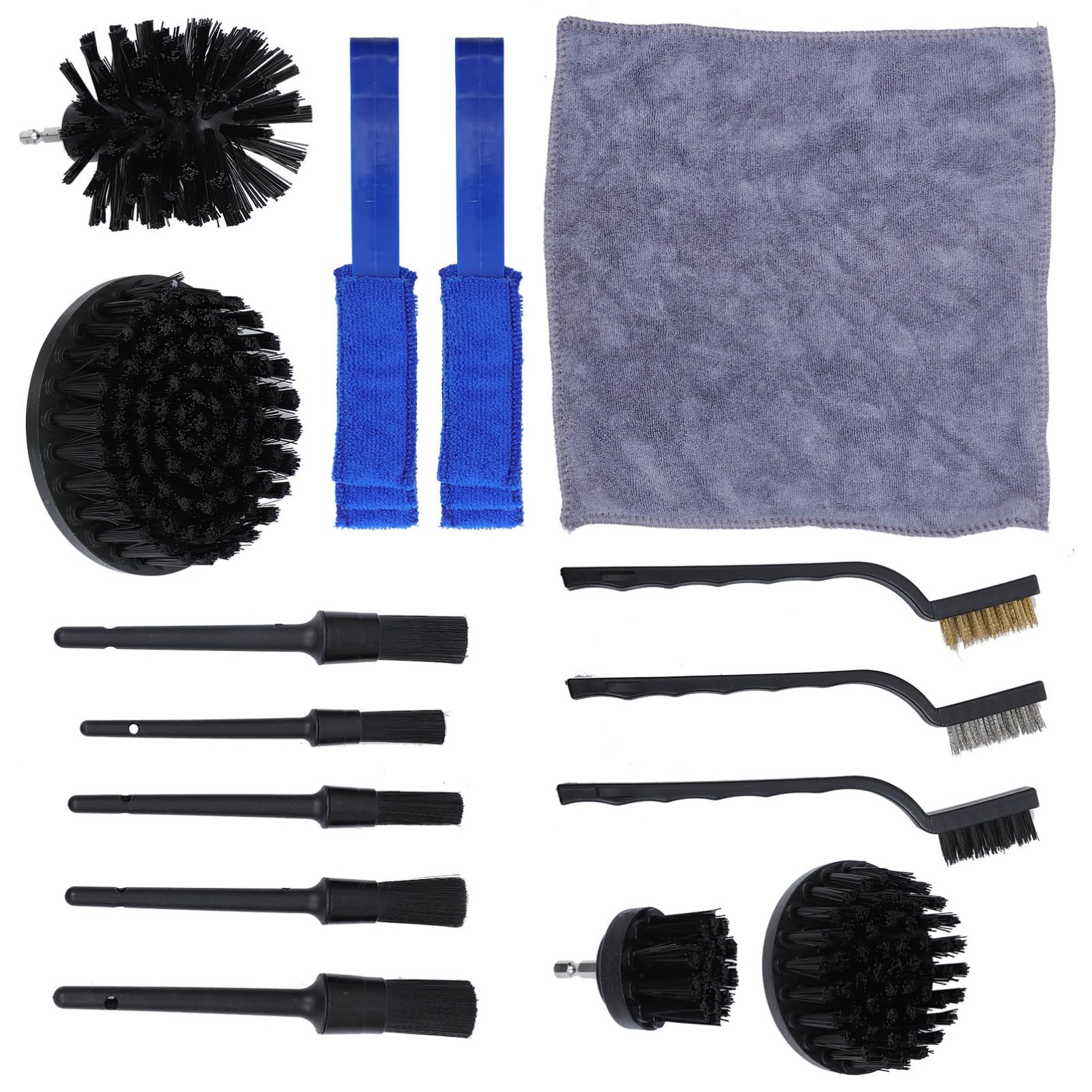 CRILSTYLEO 1 Satz Auto Reinigungswerkzeug Reinigungsbürste Auto-detailpinsel Autopflegebürste Detaillierung des Autoinnenraums Autoinnenbürste Auto-Detail-Pinsel-Set Stahldraht Black von CRILSTYLEO