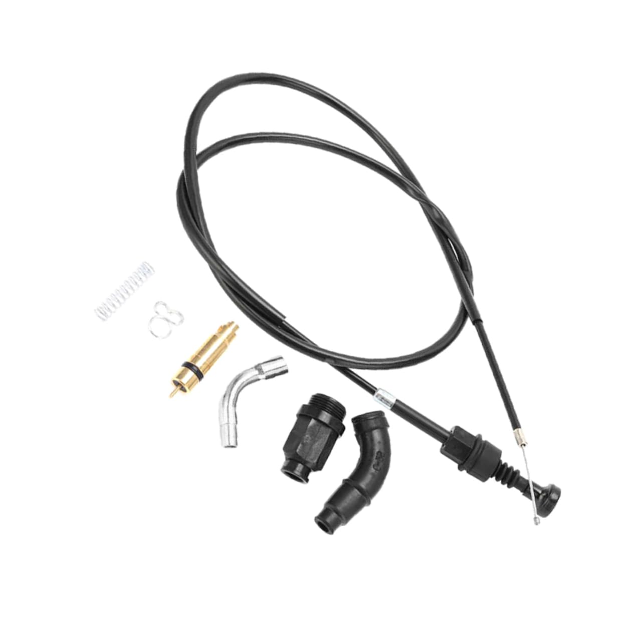 CRILSTYLEO 1 Satz Choke-Kabel Chokezug universal Drosselkolben des Vergasers Gaszug endet motorradzubehör motorroller zubehör Vergaser-Kolben-Choke-Kit Zubehör für Motorräder Gummi Black von CRILSTYLEO