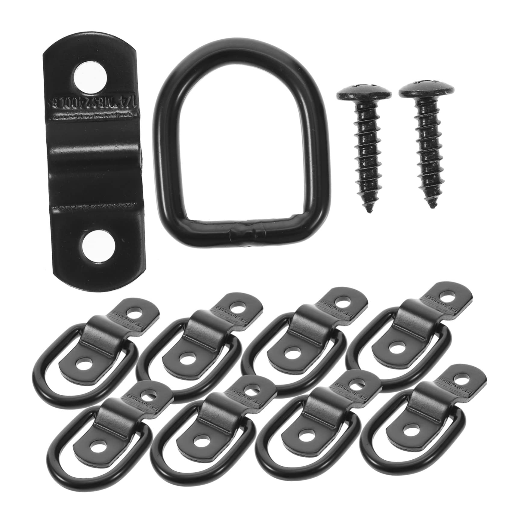 CRILSTYLEO 10St D-Ring Fester Ankerhaken Camper Oberflächenmontage D-Ring D-Ringe binden Wall Hooks Wandhaken zur Befestigung von LKW-Ladeflächen Verzurranker für LKW-Ladefläche von CRILSTYLEO