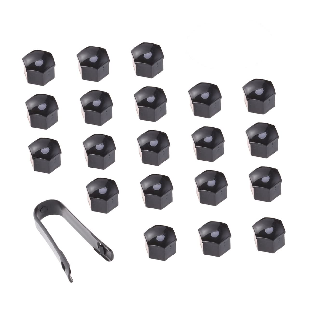 CRILSTYLEO 21 In 1 Sechskant Radmutternabdeckungen 17 Mm Schraubenschutzkappen Mit Clips Schwarz Ideal Für Felgen Und Radmuttern Langlebig Und Einfach Zu Montieren von CRILSTYLEO