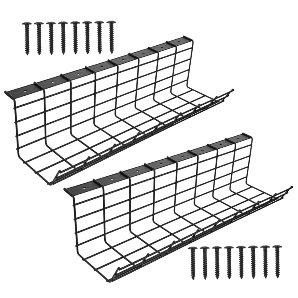 CRILSTYLEO 2St draht lagerregal Bausatz Netzkabel Versteck multi Auslauf schreibtisch kabelhalter schreibtisch kabelmanagement Kabelführungsfach unter dem Schreibtisch Kabelrinne Eisen Black von CRILSTYLEO