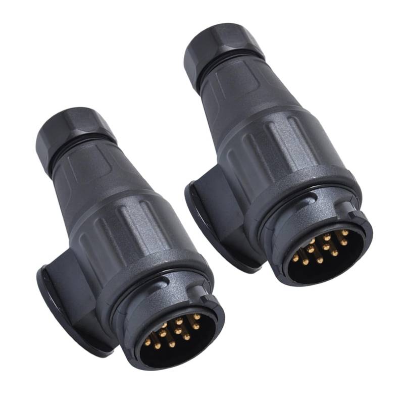 CRILSTYLEO 2er Set 12V 13 Poliger Anhängerstecker Adapter Nylon Trailer Stecker Für Elektrische Verbindung Wetterfest Und Langlebig von CRILSTYLEO