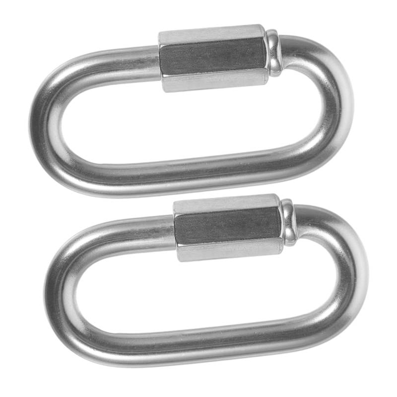 CRILSTYLEO 2st Trailer-link Karabinerhaken Für Schlüsselanhänger Ovaler Karabinerhaken Kletterkarabiner Karabiner Zum Klettern Karabiner Mit Karabinerhaken Federhaken Silver Rostfreier Stahl von CRILSTYLEO