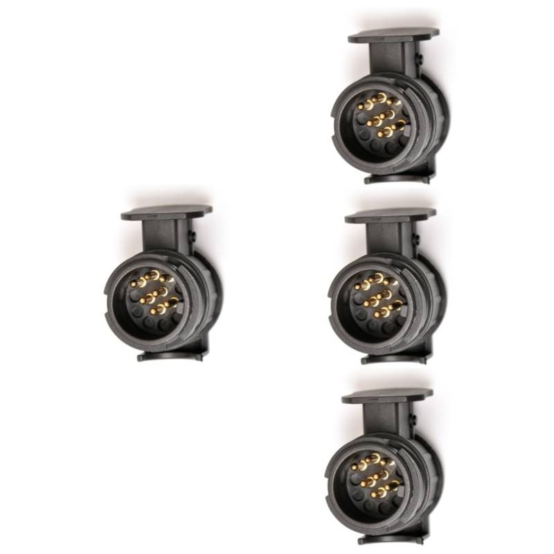 CRILSTYLEO 4 Stück 13 7 13-poliger Auf 7-poliger Adapter Wohnmobil Stecker Anhängerteile Draht 7-Wege-steckerprüfgerät Für Anhänger Anhängerbeleuchtungsset 13-pin Auf 7-pin Adapter Black von CRILSTYLEO