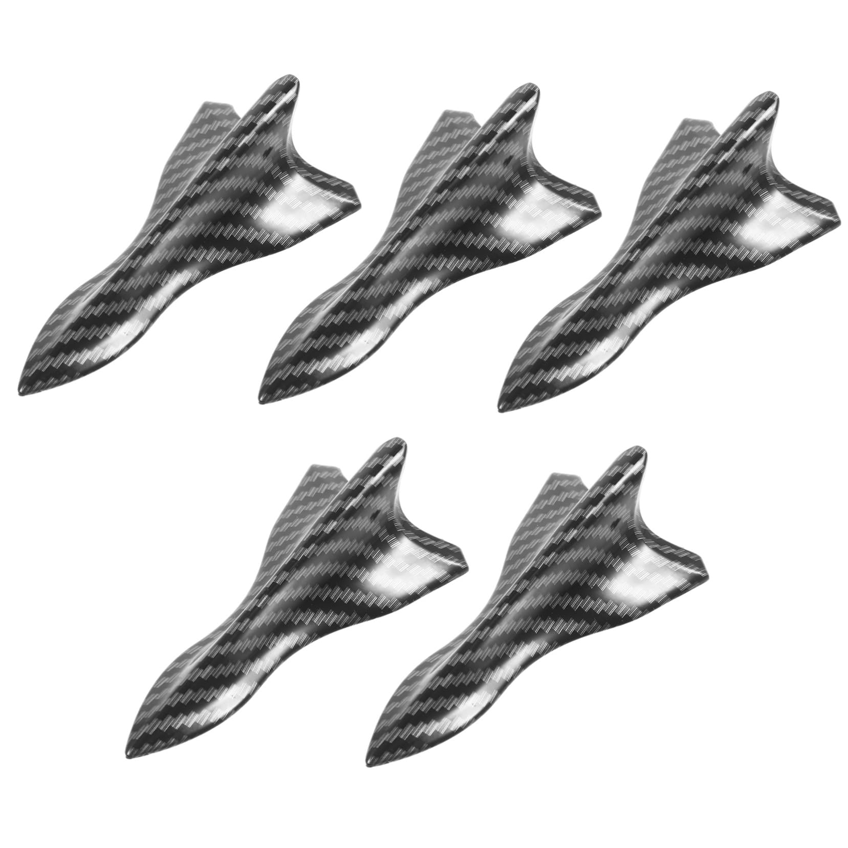 CRILSTYLEO 5er Set Carbonfaser Auto Heckspoiler Dekorative Tail Wings Für Fahrzeugmodifikationen Universelle Shark Fin Design Spoiler Für PKW Auto Performance Zubehör von CRILSTYLEO