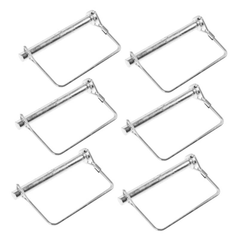 CRILSTYLEO 6-teiliges Set Anhänger-sicherheitsnadel Kupplungssperre Anhänger Radsperre Anti-Klapper-anhängerklemme Radklemme Abs Schlösser Welle Anhänger Sicherheitsnadel Splinte Stahl Silver von CRILSTYLEO