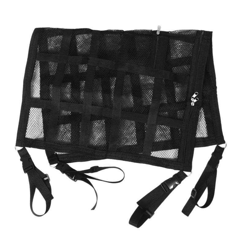 CRILSTYLEO Auto Aufbewahrungstasche Gepäcknetztasche Auto- Gepäcknetz für das Innendach des Autos Auto gepäcknetz Auto deckennetz Dachgepäcknetz Autocamping-Must-Haves Polyester Black von CRILSTYLEO