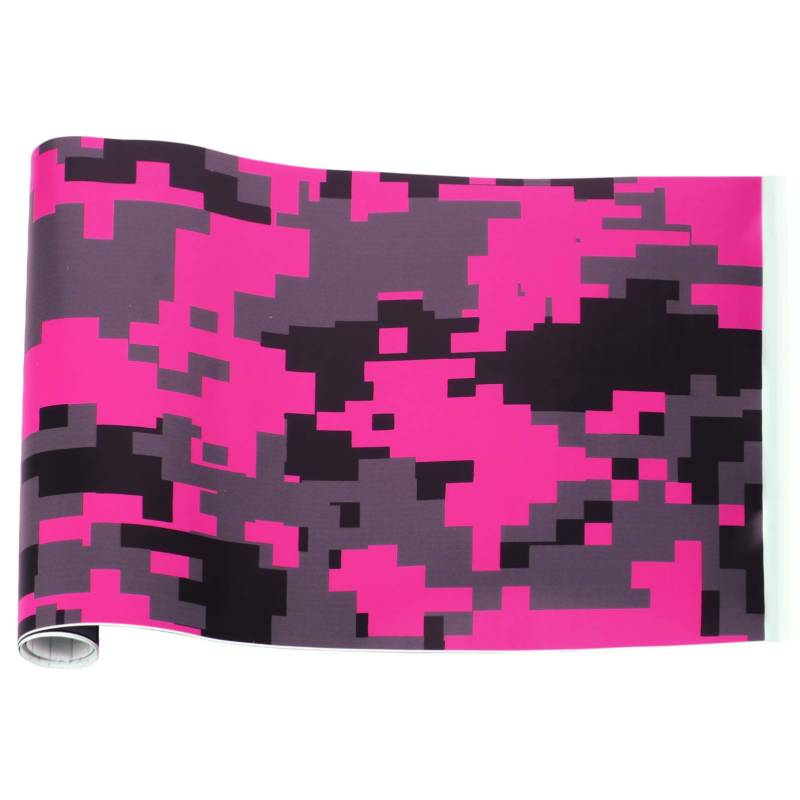 CRILSTYLEO Auto Aufkleber Camo-Wrap-Vinyl Haube Camouflage-Aufkleber LKW-Aufkleber Abs personalisierte Sticker personalisierte Aufkleber glänzender Aufkleber für Auto Karosseriedekor PVC Rosa von CRILSTYLEO