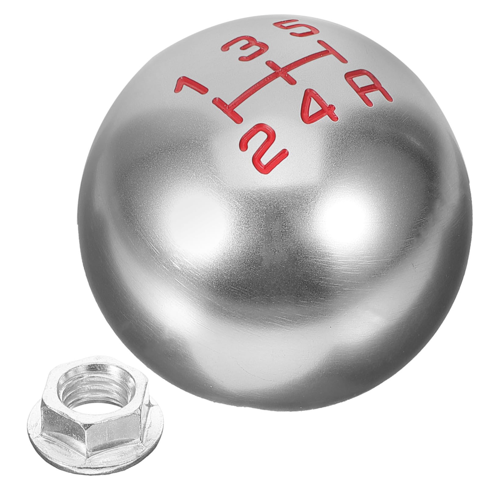 CRILSTYLEO Auto Getriebekopf Shift knob Auto Gear knob autodeko car Accessories Auto Schaltknüppel Gang Schaltknauf Schalthebel Lenkung Hebelgriffkopf Schaltknöpfe Aluminiumlegierung Silver von CRILSTYLEO