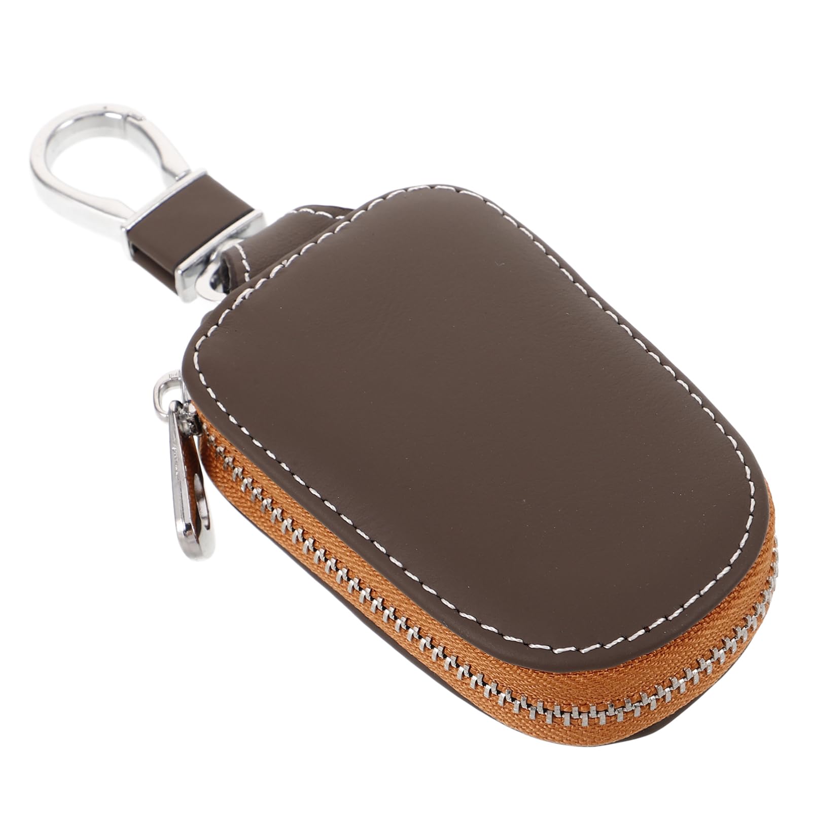 CRILSTYLEO Auto-Schlüsseltasche aus Leder Kette Auto-Schlüsselanhänger autoschlüssel etui Leder schlüsselanhänger schlüsselhalter schlüsselmäppchen Schlüsselschutztasche Schlüsseletui Brown von CRILSTYLEO