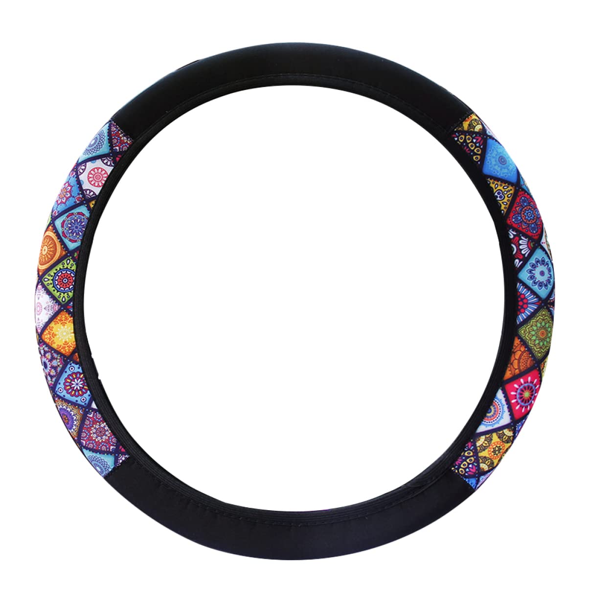 CRILSTYLEO Lenkradabdeckung Radkappen für Autos elastische Radabdeckung autolenkradüberzug car steering wheel covers Radschutz für Auto universelle Autoradabdeckung Neopren Colorful von CRILSTYLEO