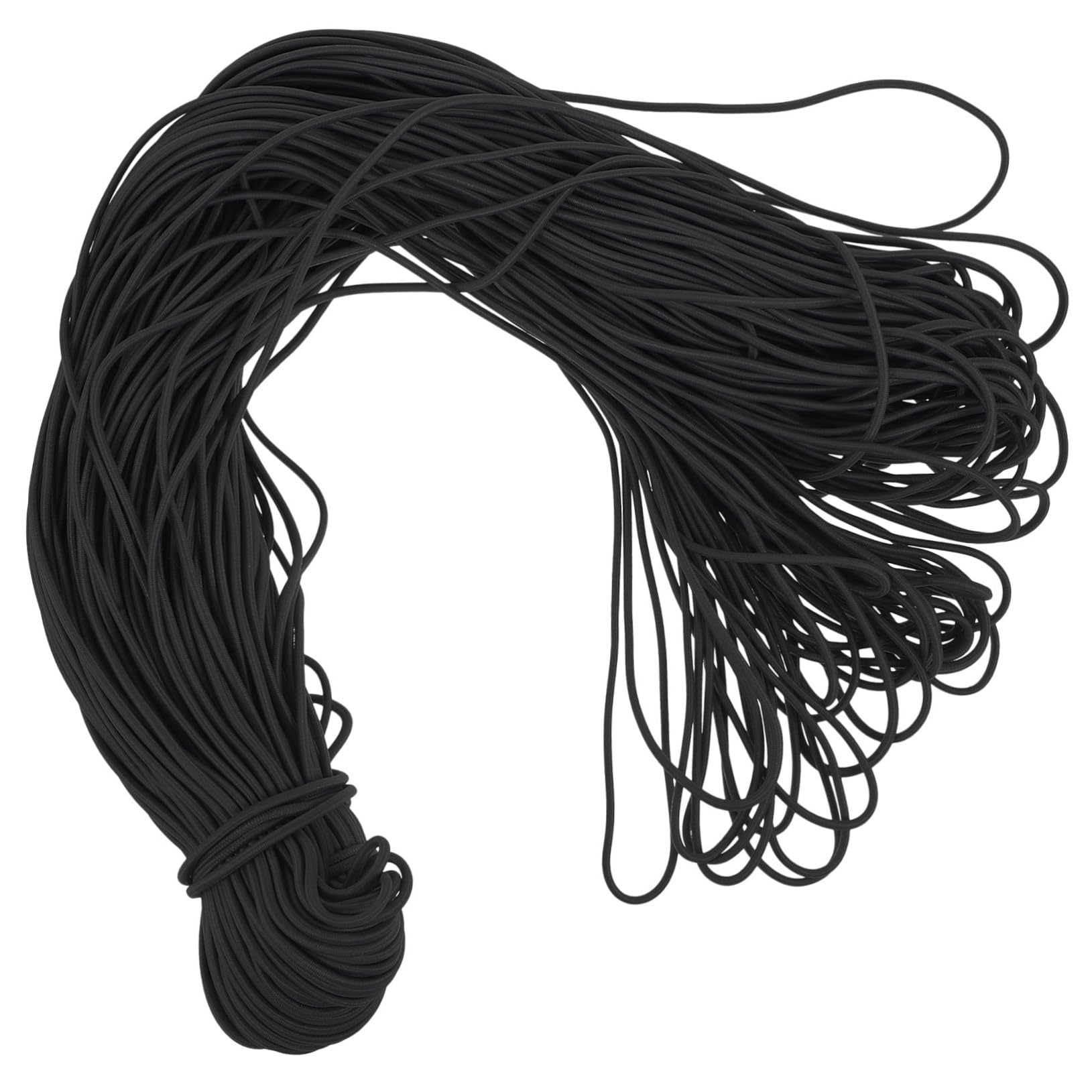 CRILSTYLEO Schnur Gummiband Draht Haken Perlengummi Strecken Bands Kabel elastisches Band gummiseil Stretchband Bungee-Seile Hüte elastische Seile Bulk-Bungee-Seil Bungee Seil Polyester Black von CRILSTYLEO