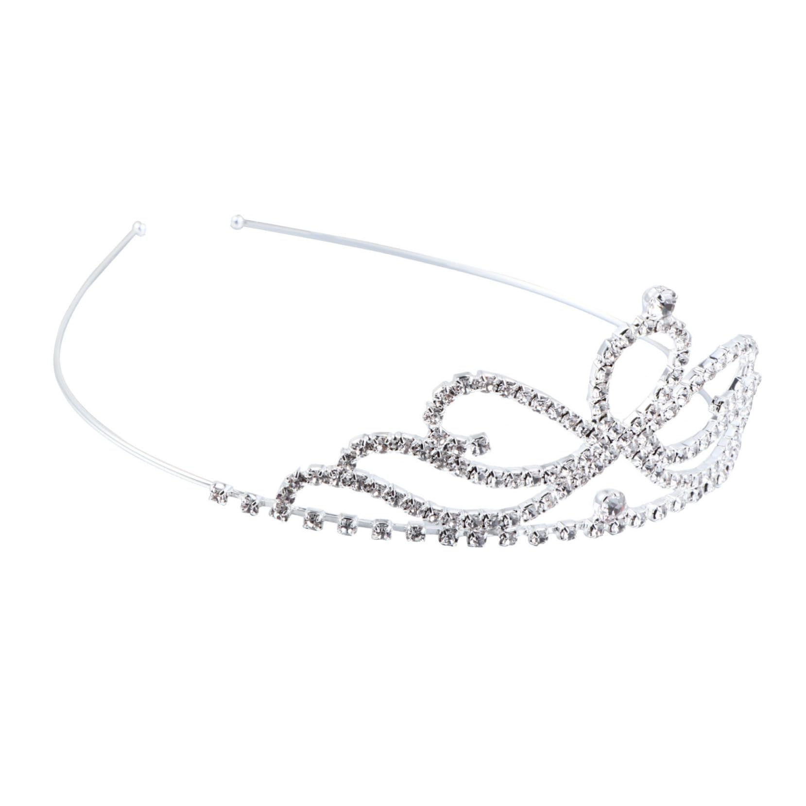 CRILSTYLEO Stirnband mit Strasskrone Prinzessin Cosplay Kopfschmuck Modische Haaraccessoires kinder haarschmuck kinder stirnband Mädchen Krone Kopfschmuck Kinder Krone Haarreifen Metall von CRILSTYLEO