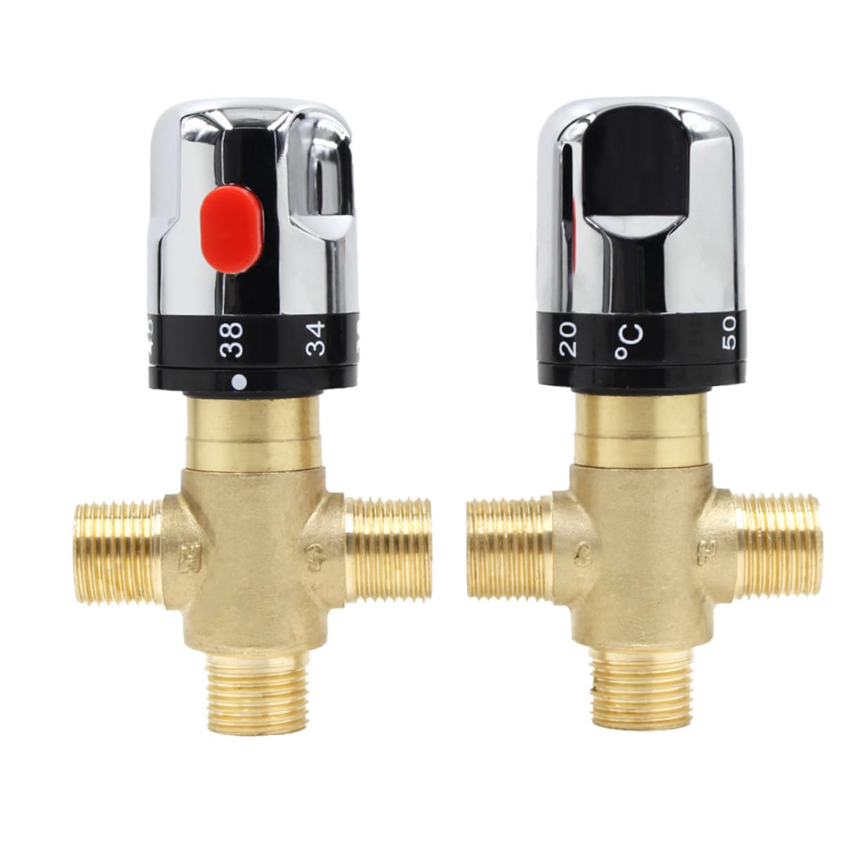 CRILSTYLEO Thermostatisches Rohrleitungsventil Duschmischventil Thermostat Bad Küchenarmatur Ventil thermostatventil Temperature control valve Hahnventil mit konstanter Wassertemperatur von CRILSTYLEO