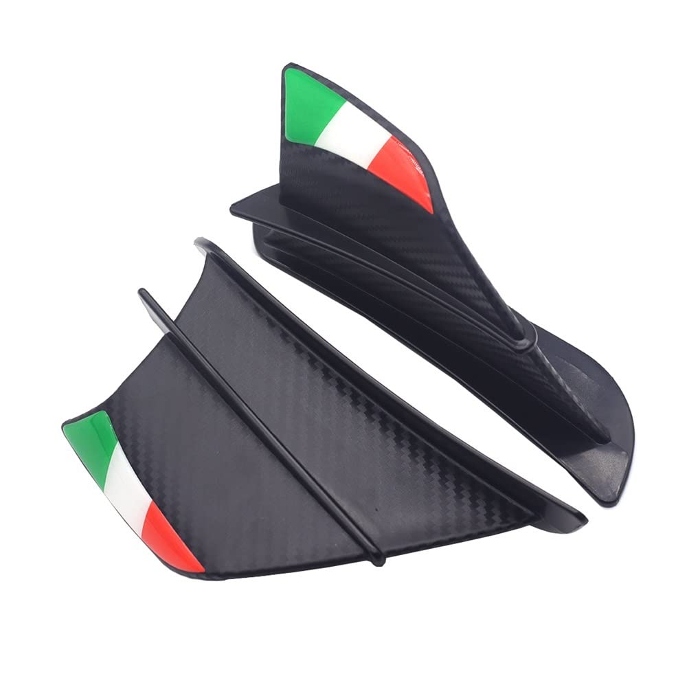 Motorrad Winglet Aerodynamischer Wing Kit Spoiler Für D&ucati 899 959 1198 1198S 1199 1299 Panigale V4 V4S V4R V2 Moto Zubehör Verkleidungs Winglets (Color : A) von CROOFF