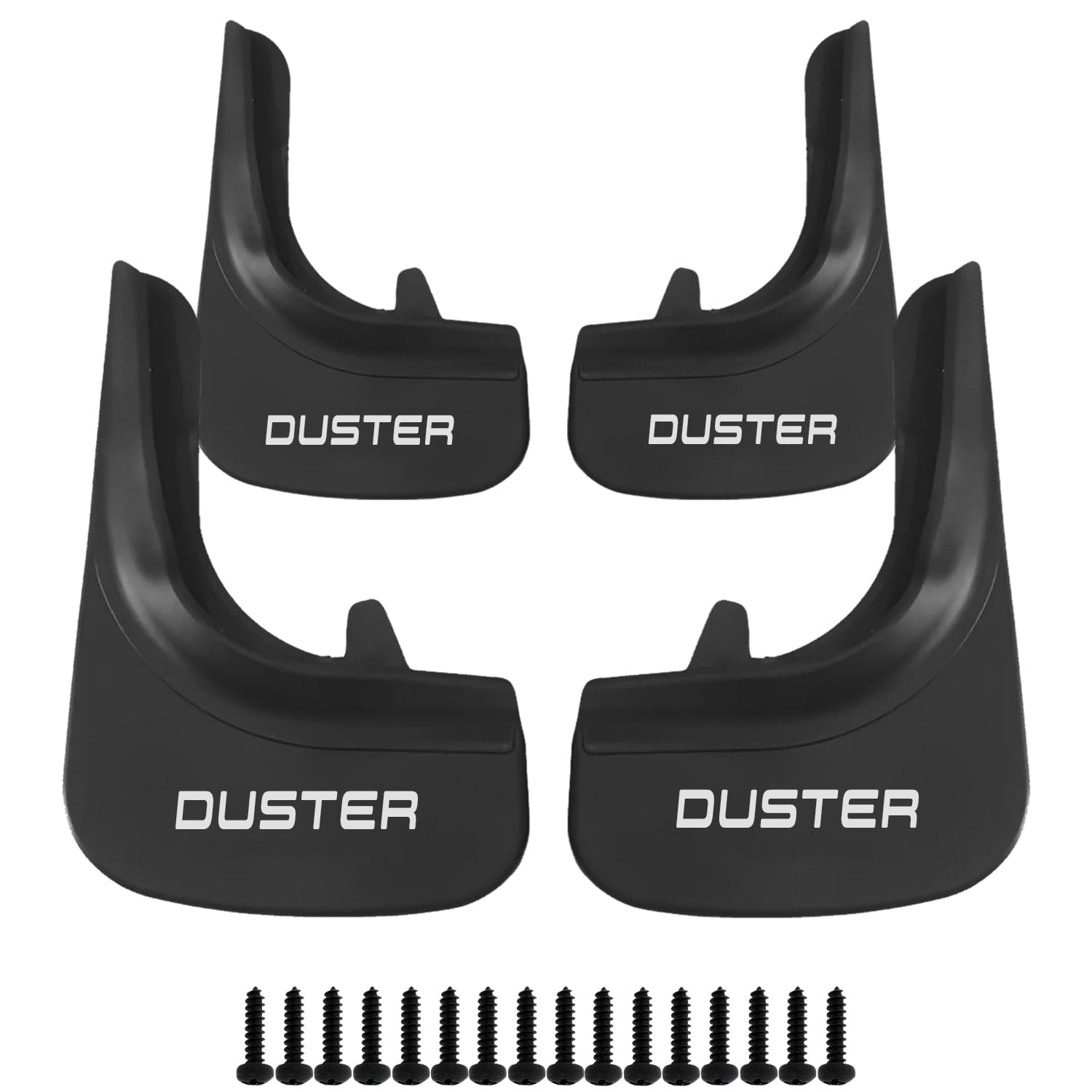 Cross Auto Accessories-Spritzschutz Set Kompatibel Mit Dacıa Duster 2018-2023 Vordere und hintere Gummispritzschützer, Reifenschutz, Zubehör für Radkästen 4 PCS von CROSS AUTO ACCESSORIES