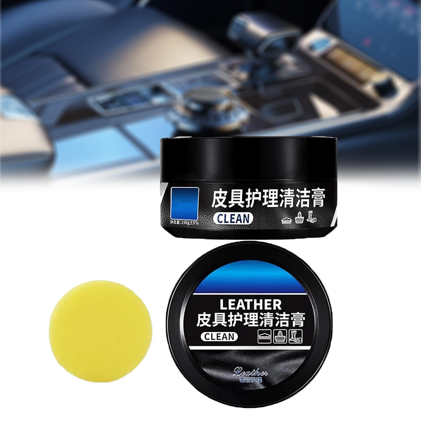 Leader Cleaning and Care Cream & Cleaning Paste for Leather Care, Automotive Interior Leather Cleaning Cream, Cleans Conditions and Restores Leather Surfaces, for Car, Furniture (1PC) von CRTZHA