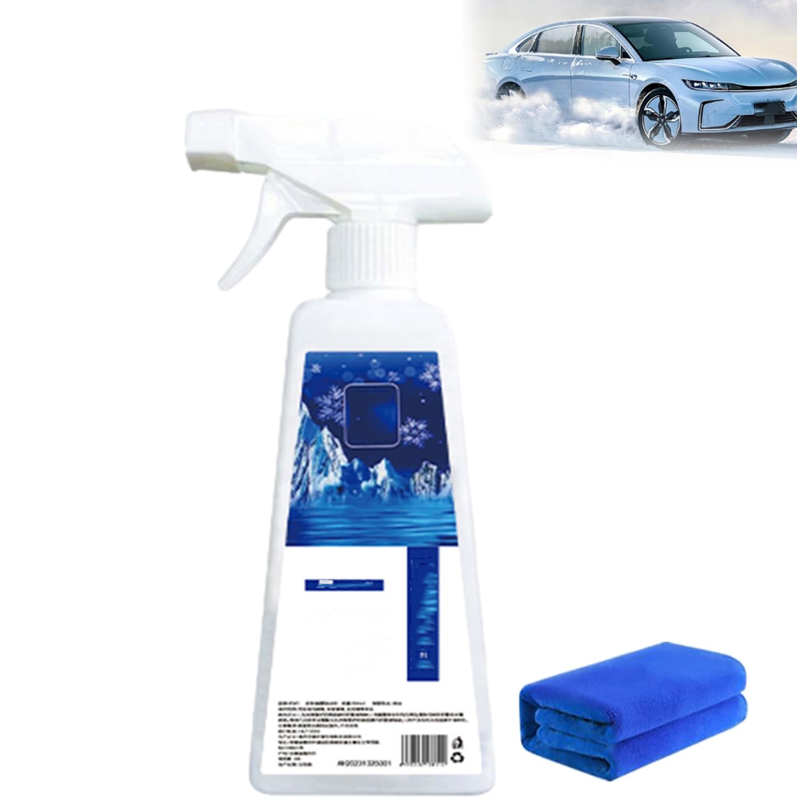 Snabbverkande Issmältningsspray För Vindrutor, Deicer Spray for Car Windshield, De Icer for Car Windshield, Snow Spray for Windows, Defroster for Car Windshield (500ML) von CRTZHA