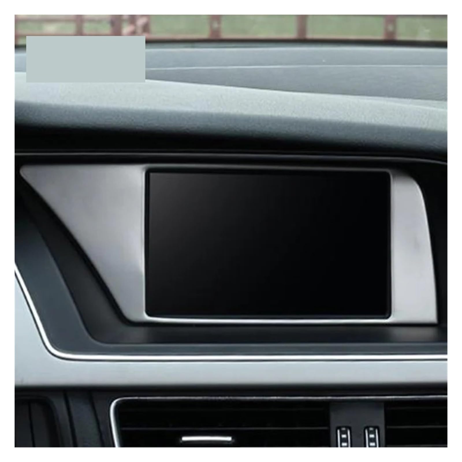 Auto Bedienfeld Für A4 B8 Für A5 Innenausstattung Autozubehör Auto Styling Center Control Navigation Bildschirm Schutzabdeckungen Aufkleber Verkleidung Auto Mittelkonsole Panel(Matt Silver) von CRUBVQQ