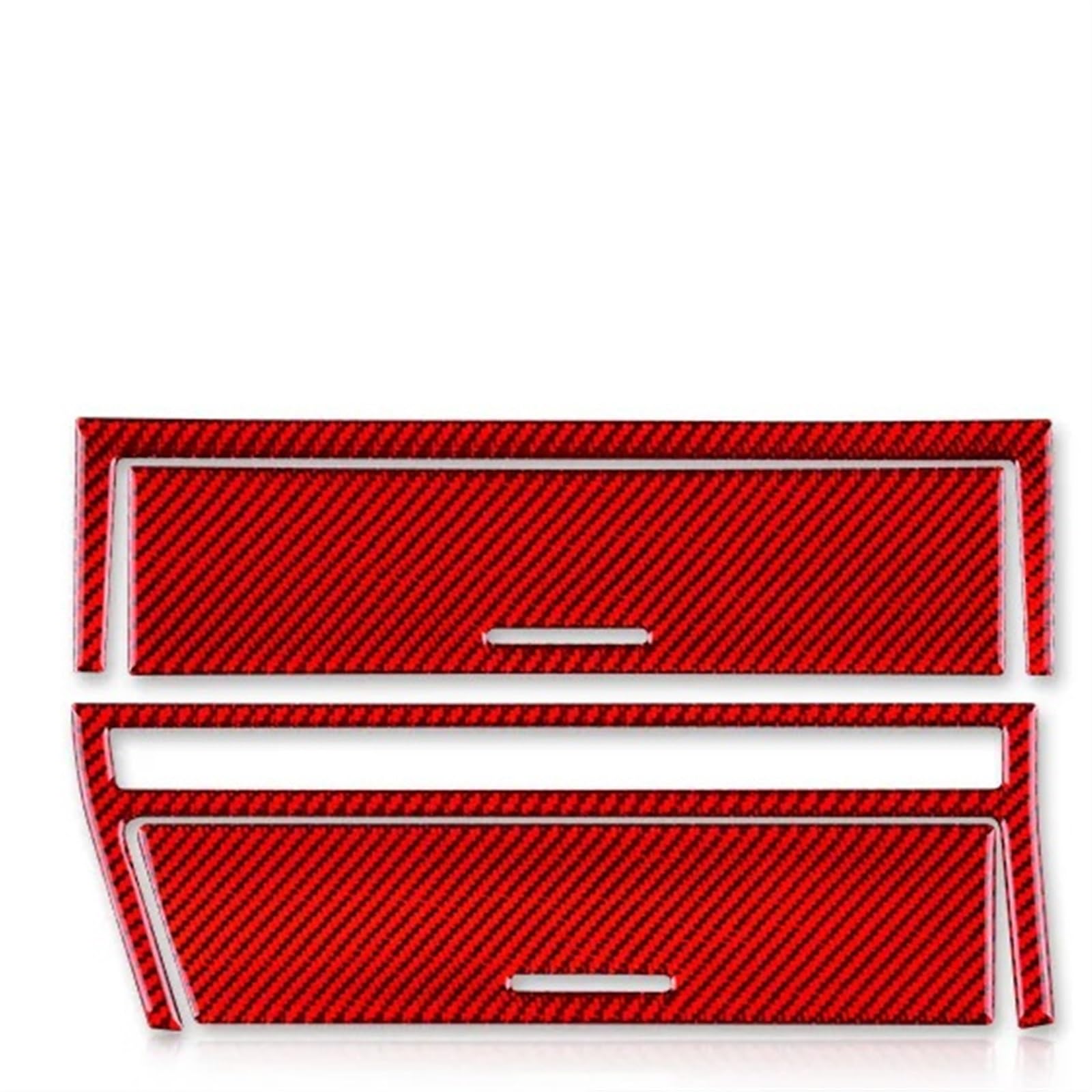 Auto Bedienfeld Für E46 1998-2006 3 Serie E46 Aschenbecher Innen Aufkleber Centrale Control Panel Getriebe Abdeckung Trim Zubehör Carbon Faser Auto Mittelkonsole Panel(Red) von CRUBVQQ