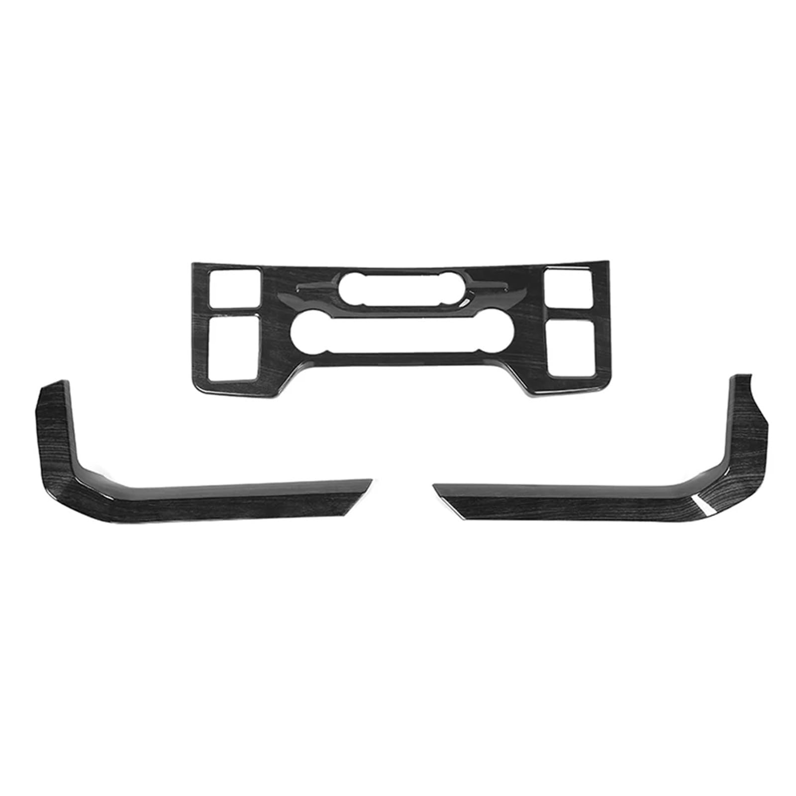 Auto Bedienfeld Für Ford Für F150 2021 2022 2023 Innenausstattung ABS 3-Pack Klimaanlage Schalter Bedienfeld Zweiseitige Gangschaltung Abdeckung Trim Auto Mittelkonsole Panel(Black Grain Look) von CRUBVQQ