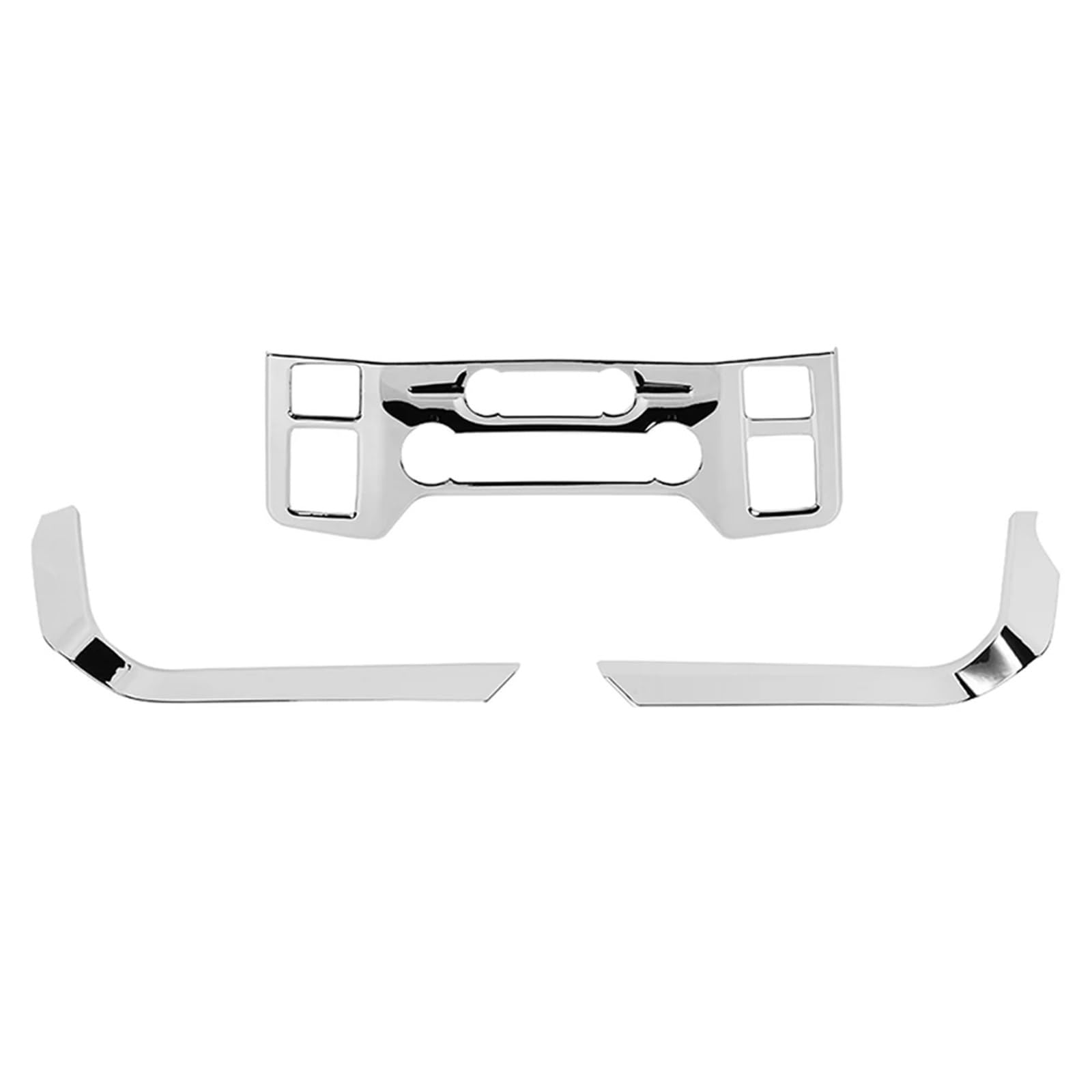 Auto Bedienfeld Für Ford Für F150 2021 2022 2023 Innenausstattung ABS 3-Pack Klimaanlage Schalter Bedienfeld Zweiseitige Gangschaltung Abdeckung Trim Auto Mittelkonsole Panel(Chrome) von CRUBVQQ