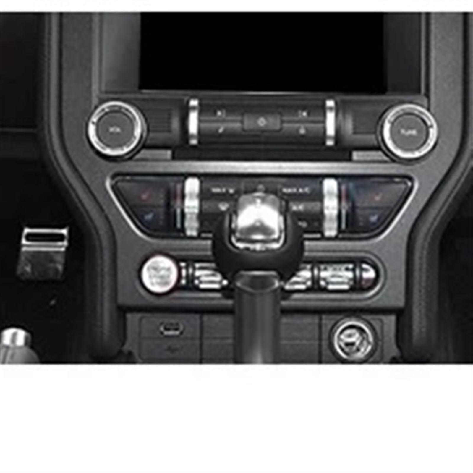 Auto Bedienfeld Für Ford Für Mustang 2015-2023 AC Control Schalter Taste Trim Volumen Einstellen Knopf Aufkleber Zentrale CD Panel Abdeckung Auto Mittelkonsole Panel(3pc 2969) von CRUBVQQ