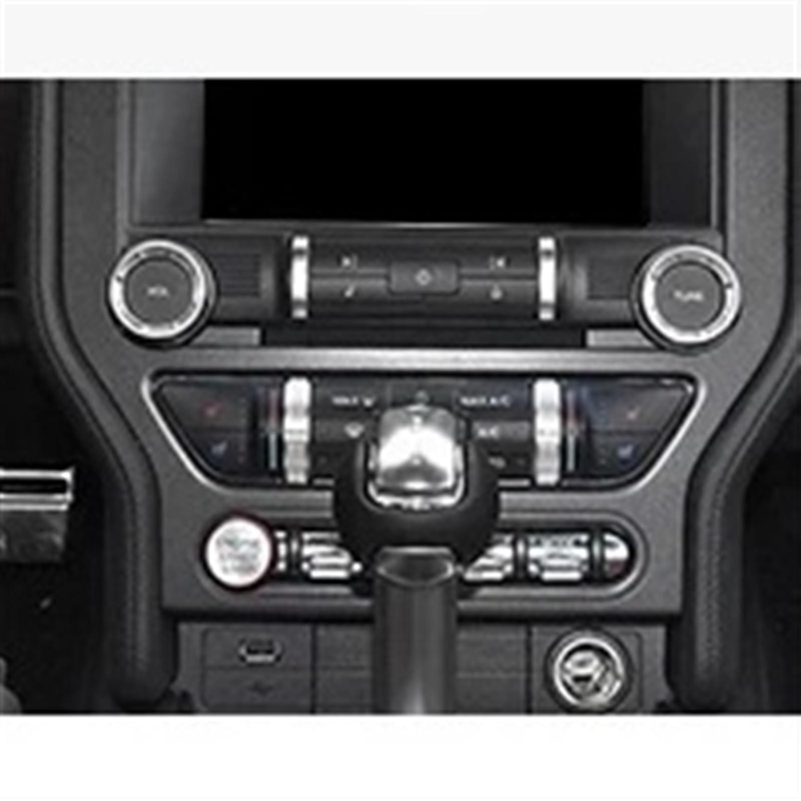 Auto Bedienfeld Für Ford Für Mustang 2015-2023 AC Control Schalter Taste Trim Volumen Einstellen Knopf Aufkleber Zentrale CD Panel Abdeckung Auto Mittelkonsole Panel(3pc 4175) von CRUBVQQ