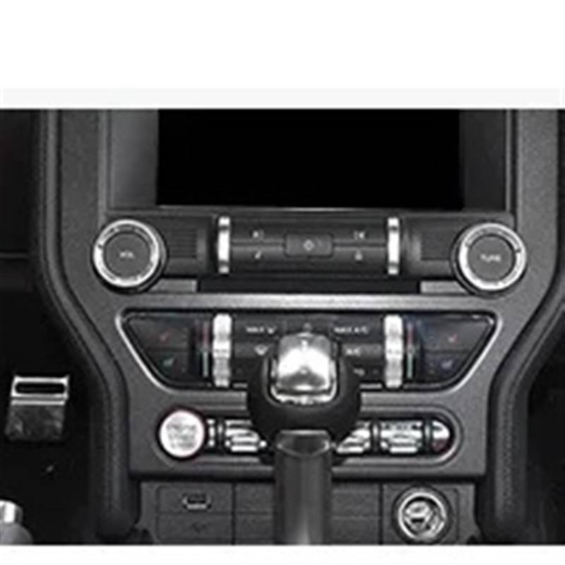 Auto Bedienfeld Für Ford Für Mustang 2015-2023 AC Control Schalter Taste Trim Volumen Einstellen Knopf Aufkleber Zentrale CD Panel Abdeckung Auto Mittelkonsole Panel(3pc 9073) von CRUBVQQ