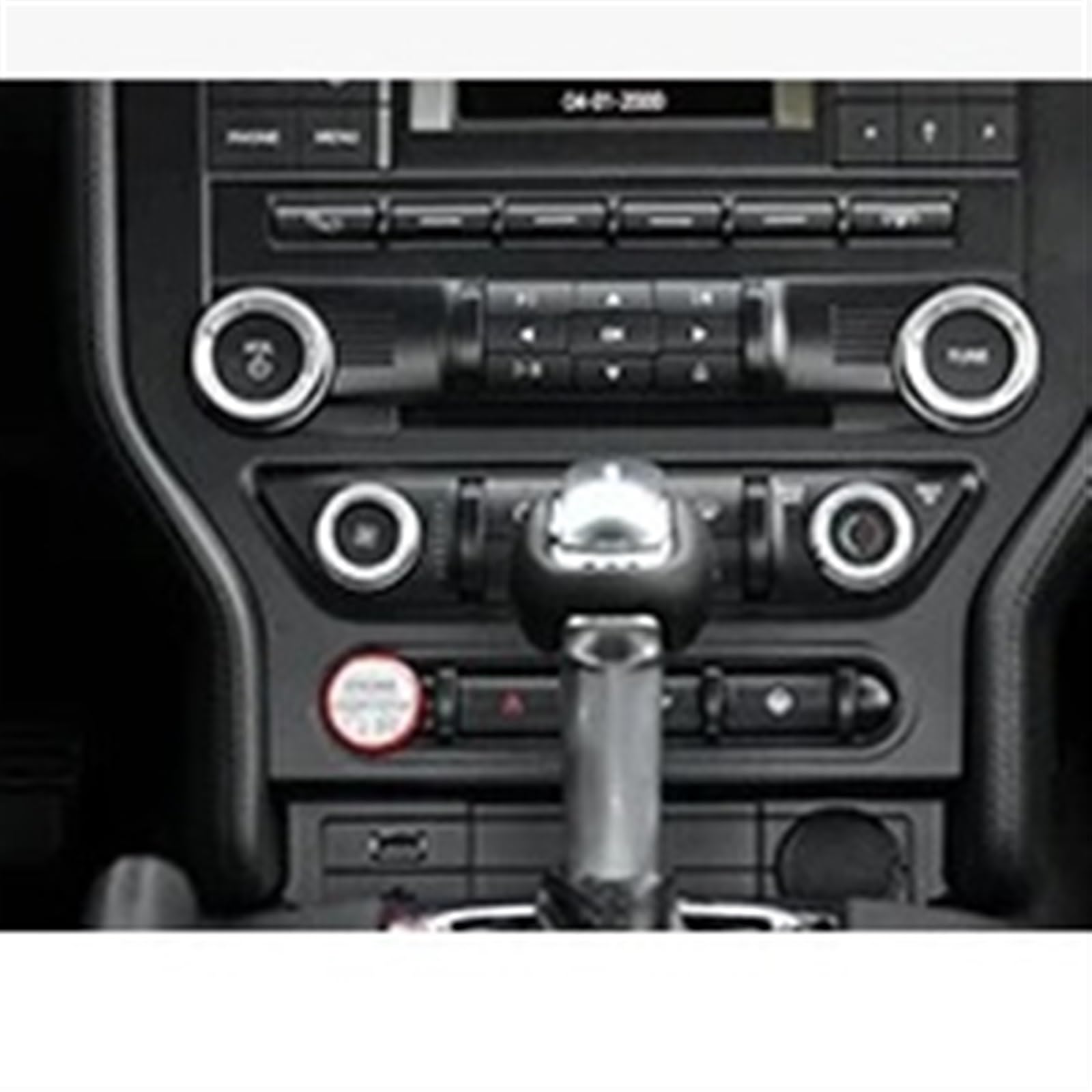 Auto Bedienfeld Für Ford Für Mustang 2015-2023 AC Control Schalter Taste Trim Volumen Einstellen Knopf Aufkleber Zentrale CD Panel Abdeckung Auto Mittelkonsole Panel(5pc 9002) von CRUBVQQ