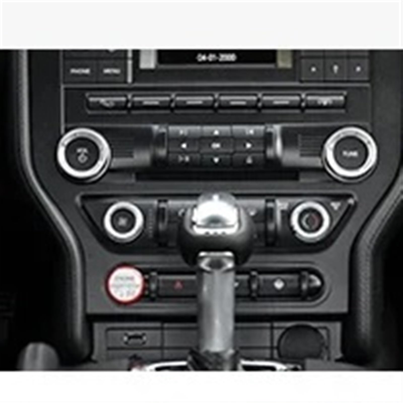 Auto Bedienfeld Für Ford Für Mustang 2015-2023 AC Control Schalter Taste Trim Volumen Einstellen Knopf Aufkleber Zentrale CD Panel Abdeckung Auto Mittelkonsole Panel(5pc 9073) von CRUBVQQ