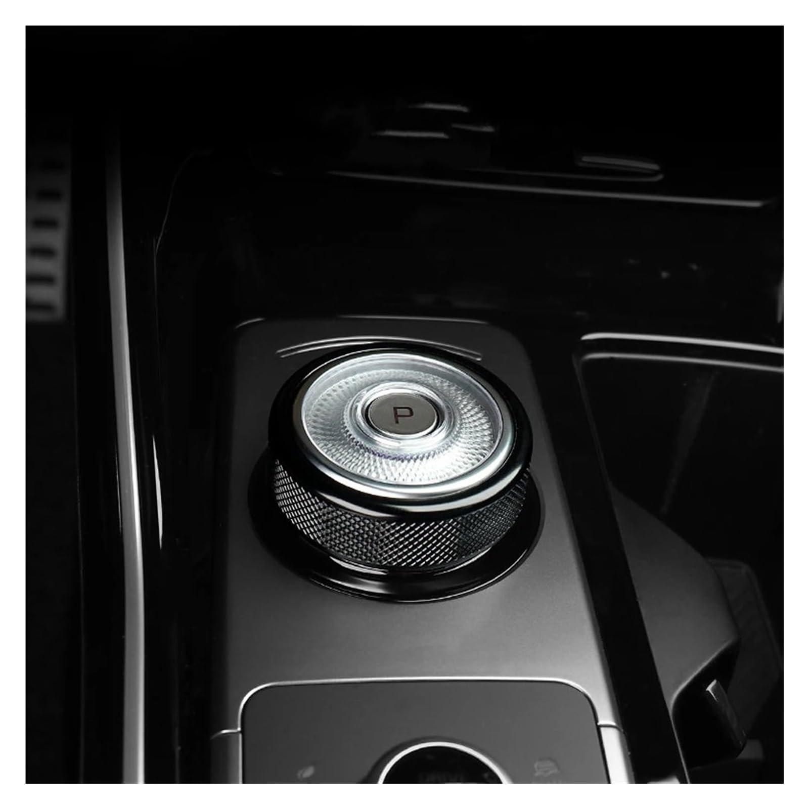 Auto Bedienfeld Für Kia Für Sorento Für MQ4 2021-2024 Konsole Zentralverriegelung Schaltknauf Dekoration Ringabdeckung Innenverkleidung Auto Mittelkonsole Panel(Black) von CRUBVQQ