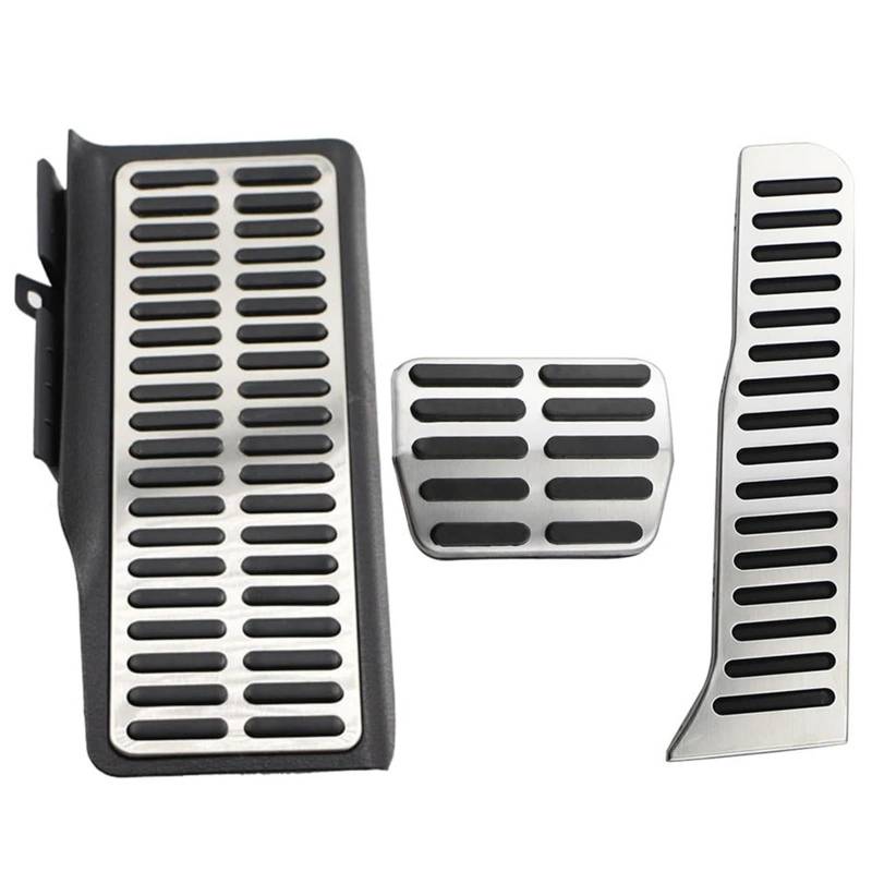 Auto Gas Bremspedale Für VW Für Jetta Für MK6 LHD Auto Styling Edelstahl Auto Kraftstoff Gas Pedal Pads Fußstütze Pedale Abdeckungen Bremse Fußbett Abdeckplatte(3Pcs at) von CRUBVQQ