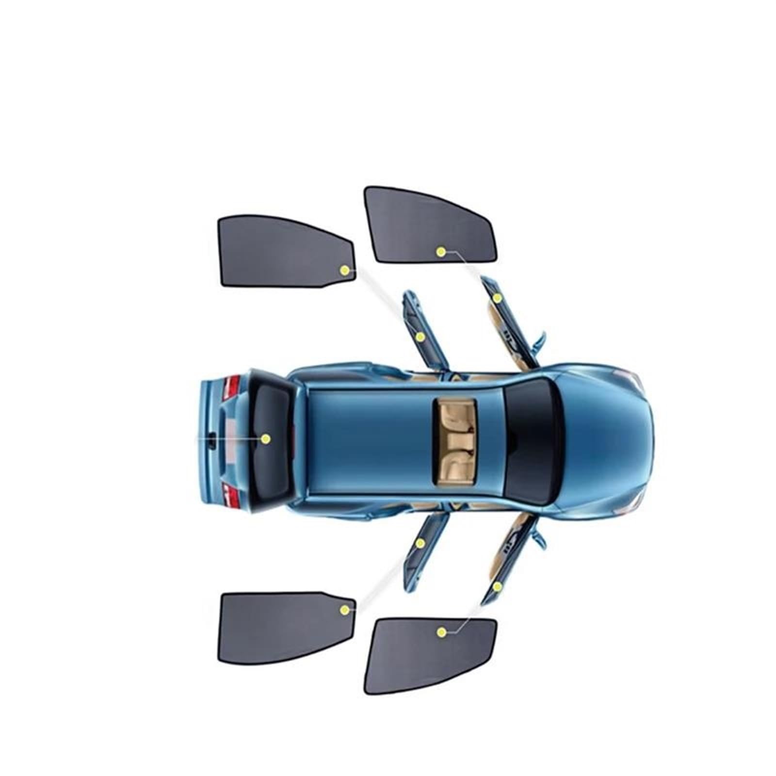 Auto Sonnenschutz Für Kia Für NIRO DE 2017-2022 Auto Magnetische Sonnenschirme Anti-Uv Net Abdeckung Sonnenschutz Fenster Visier Sonnenschirm Abdeckung Zubehör Auto Vorhang Abdeckung(4PCS) von CRUBVQQ