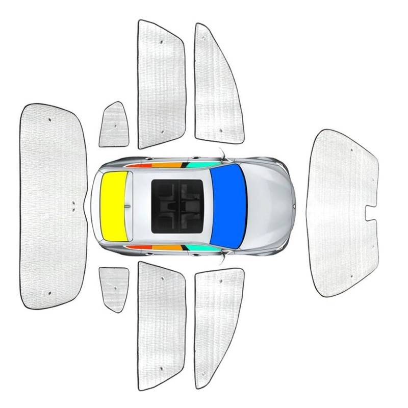 Auto Sonnenschutz Für VW Für T-ROC 2017-2025 Auto Sonnenschutz UV Schutz Abdeckung Seite Fenster Vorhang Sonnenschutz Visier Windschutzscheibe Auto Teile Auto Vorhang Abdeckung(8pcs Whole car) von CRUBVQQ