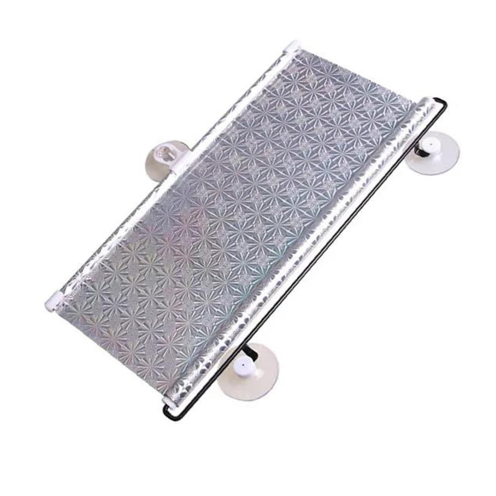 Auto Sonnenschutz Versenkbare Sonnenschutz Sonnenschutz Rollo Seite Fenster Windschutzscheibe Vorhang Roller Aufrollen UV-schützende Folding Sonnenblende Blatt Auto Vorhang Abdeckung(50X125 Silver) von CRUBVQQ