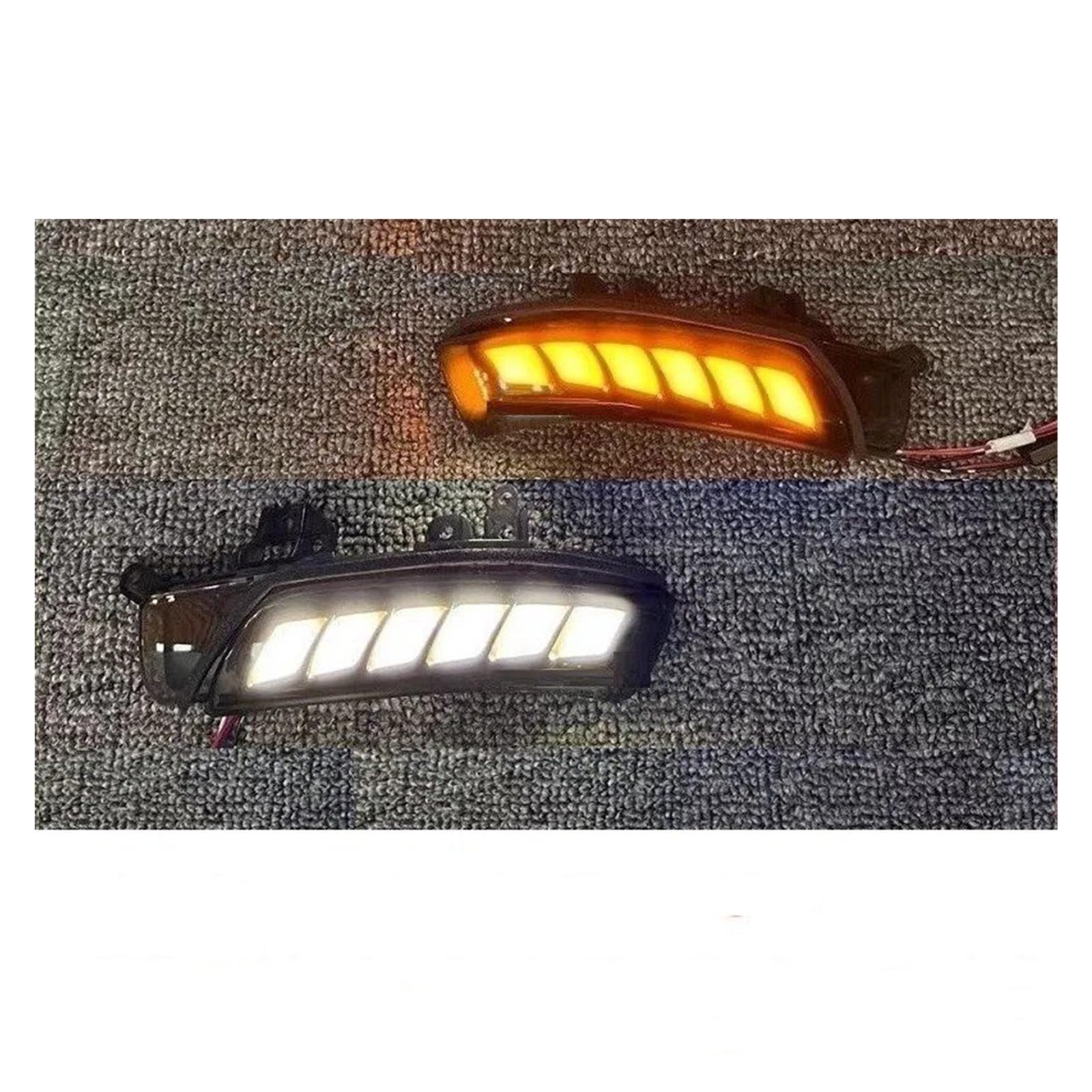 FÜR Prius FÜR Wunsch FÜR Myvi FÜR Krone FÜR REIZ Seitenspiegel Signal Blinker Dynamisch Blaues Licht Weiß Licht Gelb Fluoreszenzlampe Willkommen Licht Auto Blinker Spiegel Indikator(B) von CRUBVQQ