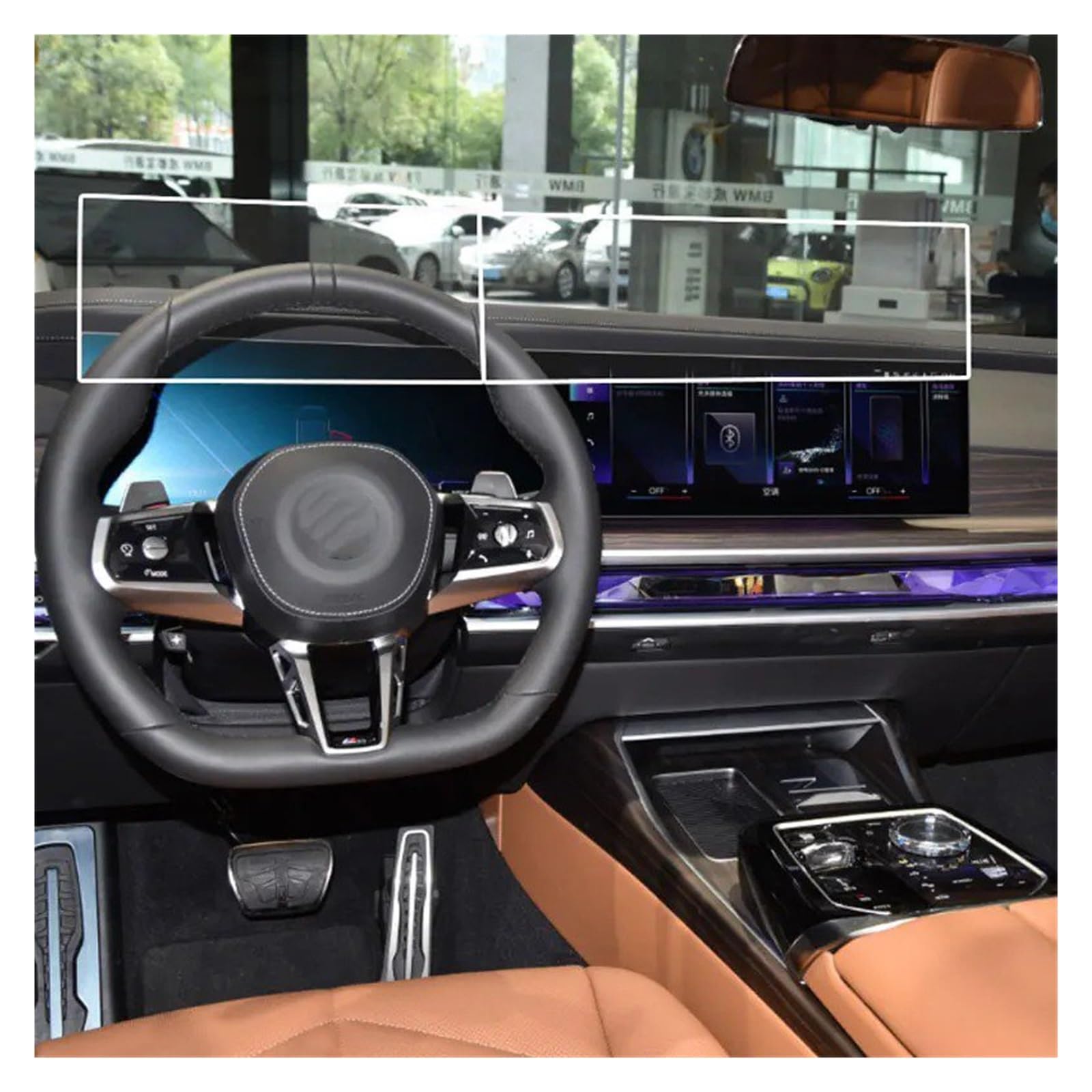 Für 7 Für Serie 740i Für Limousine I7 2023 2024 12,3 Zoll Auto-Infotainment-Radio GPS-Navigationsbildschirm Gehärtetes Glas Schutzfolie Navigation Schutzfolie Aus Gehärtetem Glas von CRUBVQQ