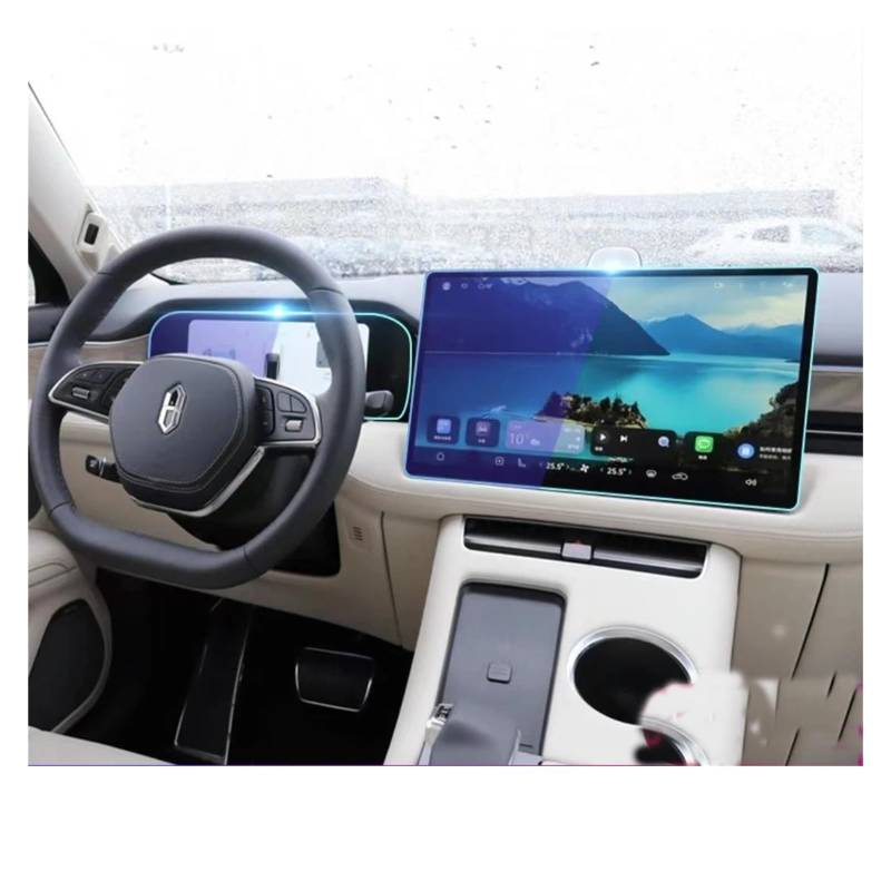 Für AITO Für M5 Für AITO M7 AITO Für M5 EV 2022 2023 LCD-Autoradio GPS-Navigation Gehärtetes Glas Und TPU-Armaturenbrett-Bildschirmschutzfolie Navigation Schutzfolie Aus Gehärtetem Glas(Dashboard and von CRUBVQQ