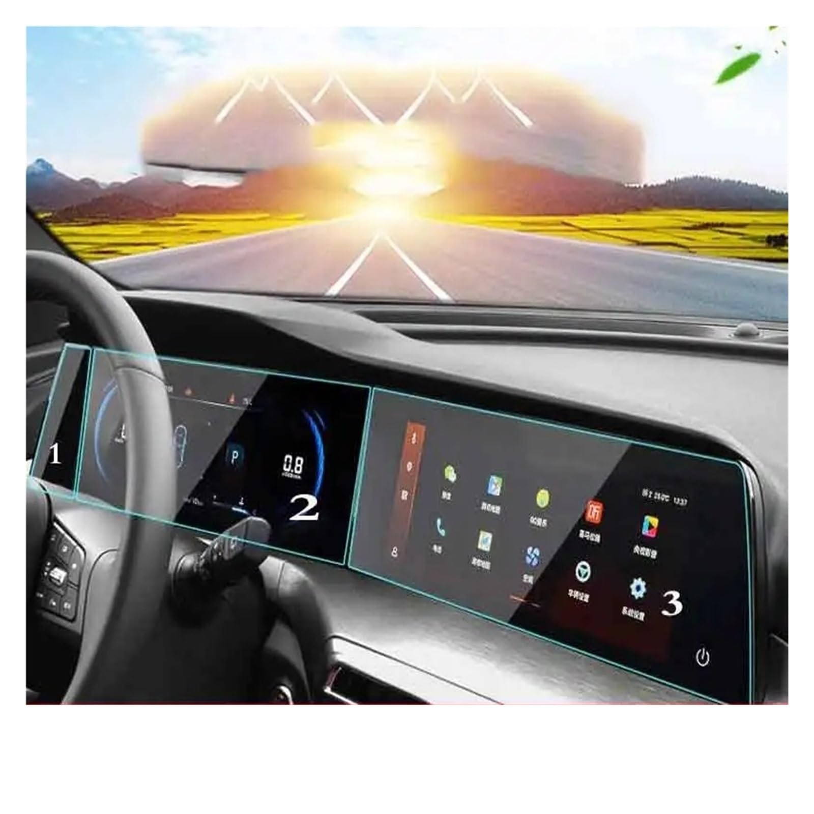 Für Changan CS35 Für Plus 2021 2022 Auto GPS-Navigation LCD-Bildschirm Gehärtetem Glas Schutz Film Anti-Scratch-Film Innen Refit Navigation Schutzfolie Aus Gehärtetem Glas von CRUBVQQ