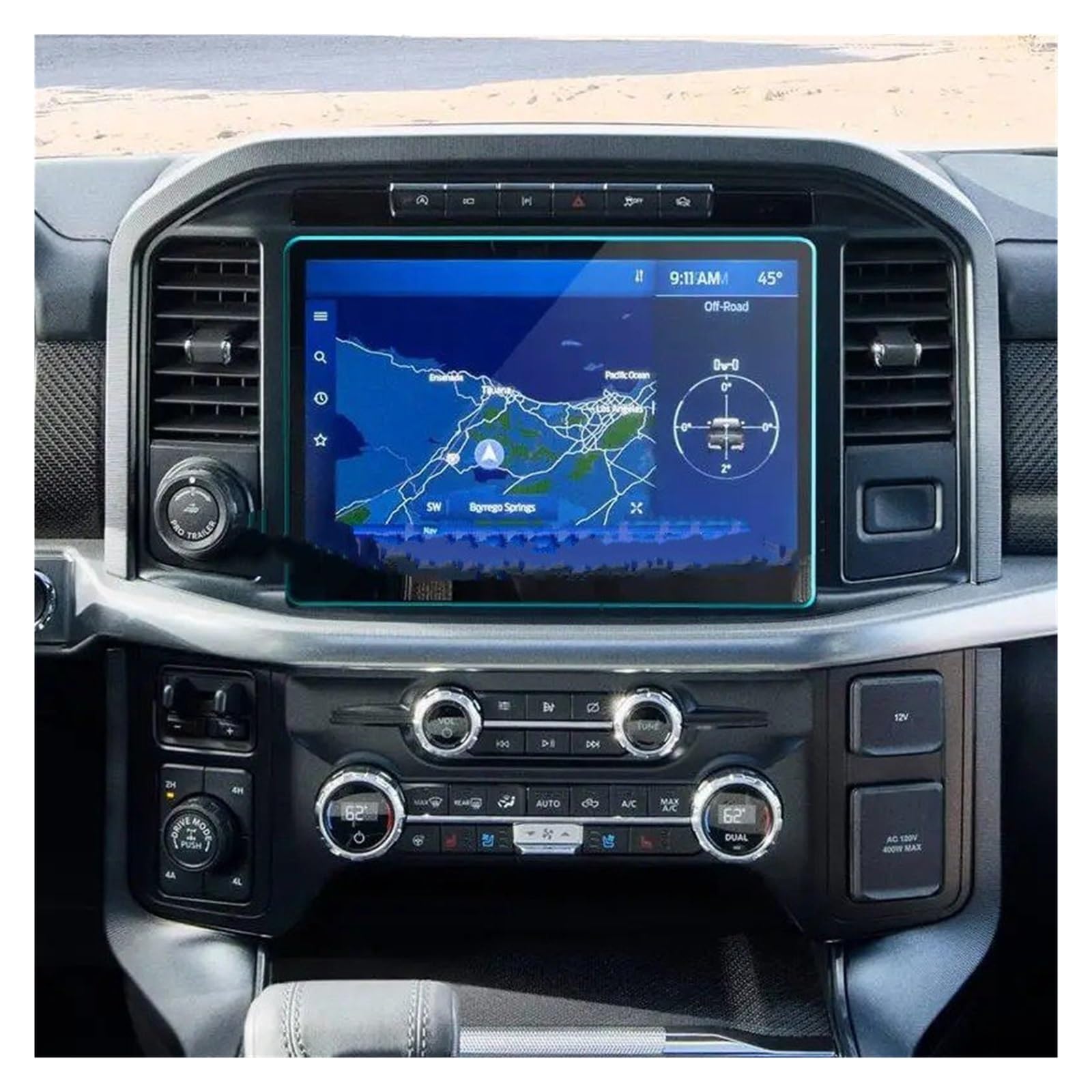 Für Ford Für F150 Für Raptor Für Tremor 2021 12 Zoll Autoradio GPS-Navigation Innenzubehör Displayschutzfolie Aus Gehärtetem Glas Navigation Schutzfolie Aus Gehärtetem Glas von CRUBVQQ