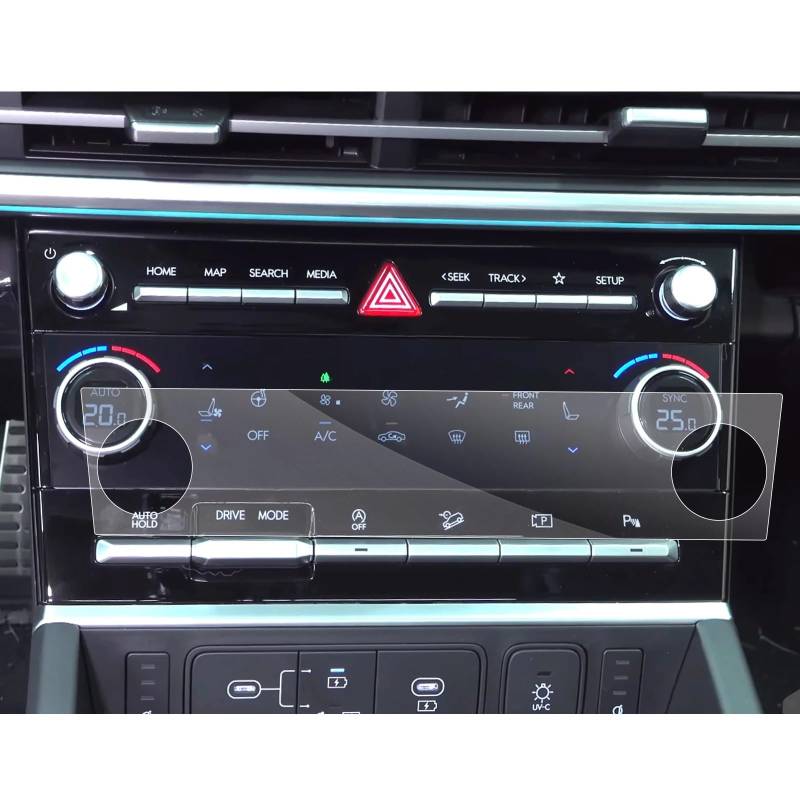 Für Hyundai Für Santa Fe 2024 LHD Auto Navigation & LCD Instrument Nano Screen Protector Auto Innen Navigation Schutzfolie Aus Gehärtetem Glas(A) von CRUBVQQ