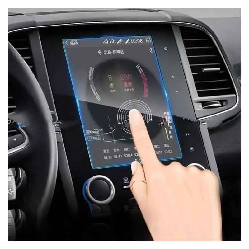 Für Koleos Für Megane 4 2017 2018 2019 2020 Autonavigationsfolie LCD-Aufkleber Zubehör Displayschutz Aus Gehärtetem Glas Navigation Schutzfolie Aus Gehärtetem Glas von CRUBVQQ