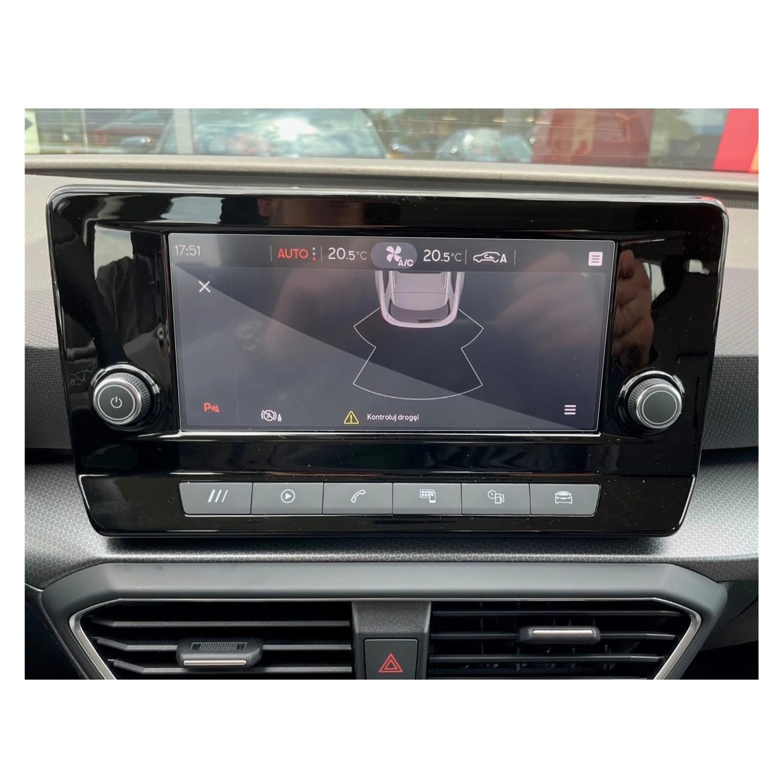 Für Leon Für MK4 Für Ateca 2022 8,25 Zoll Für PET-Displayschutzfolie GPS-Navigation Touch Center Display Auto-Innenausstattung Navigation Schutzfolie Aus Gehärtetem Glas von CRUBVQQ