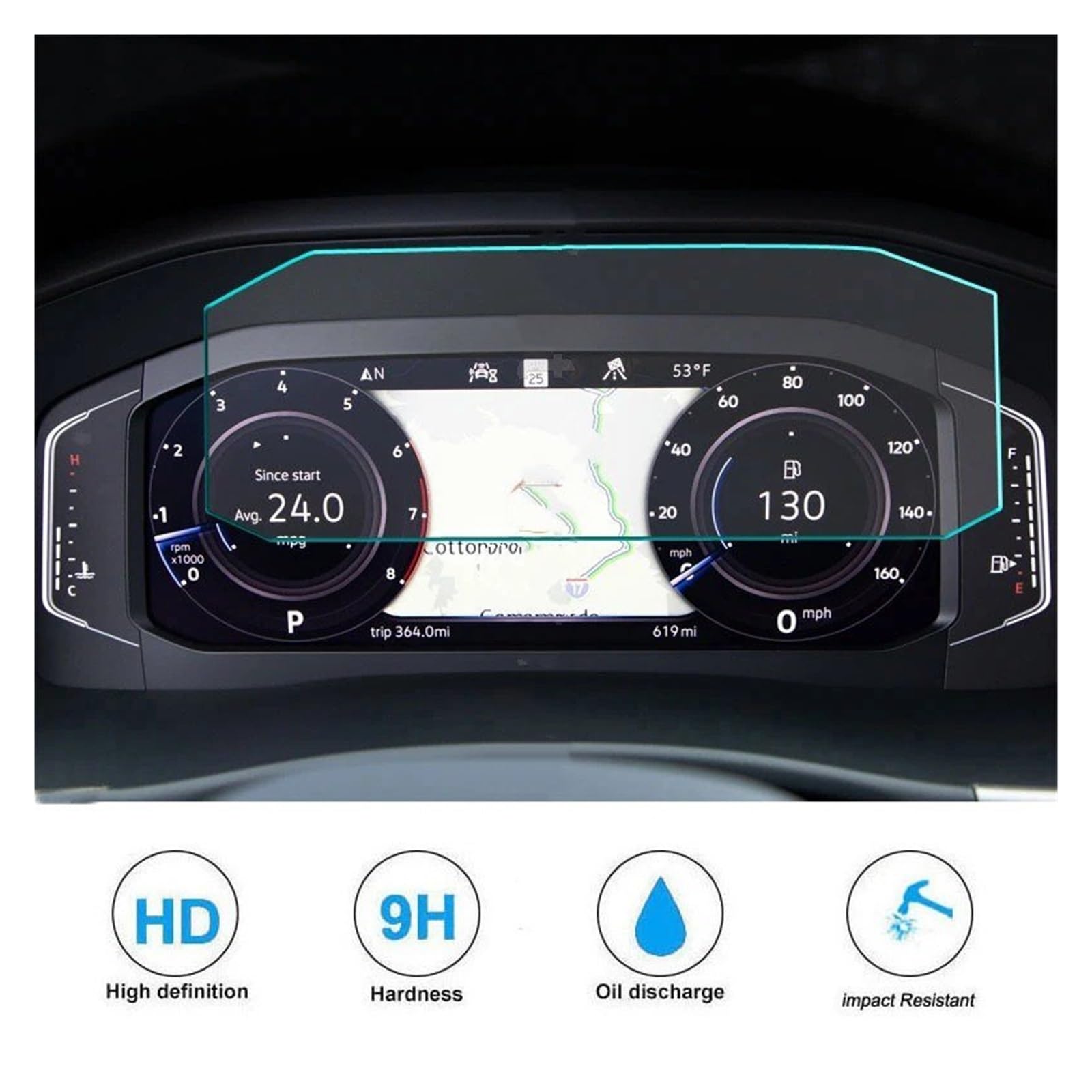 Für MG5 2020 2021 10,1 Zoll Autoradio GPS Navigation Bildschirm Aufkleber Gehärtetem Glas Filmschutz Navigation Schutzfolie Aus Gehärtetem Glas(Instrument Glass) von CRUBVQQ