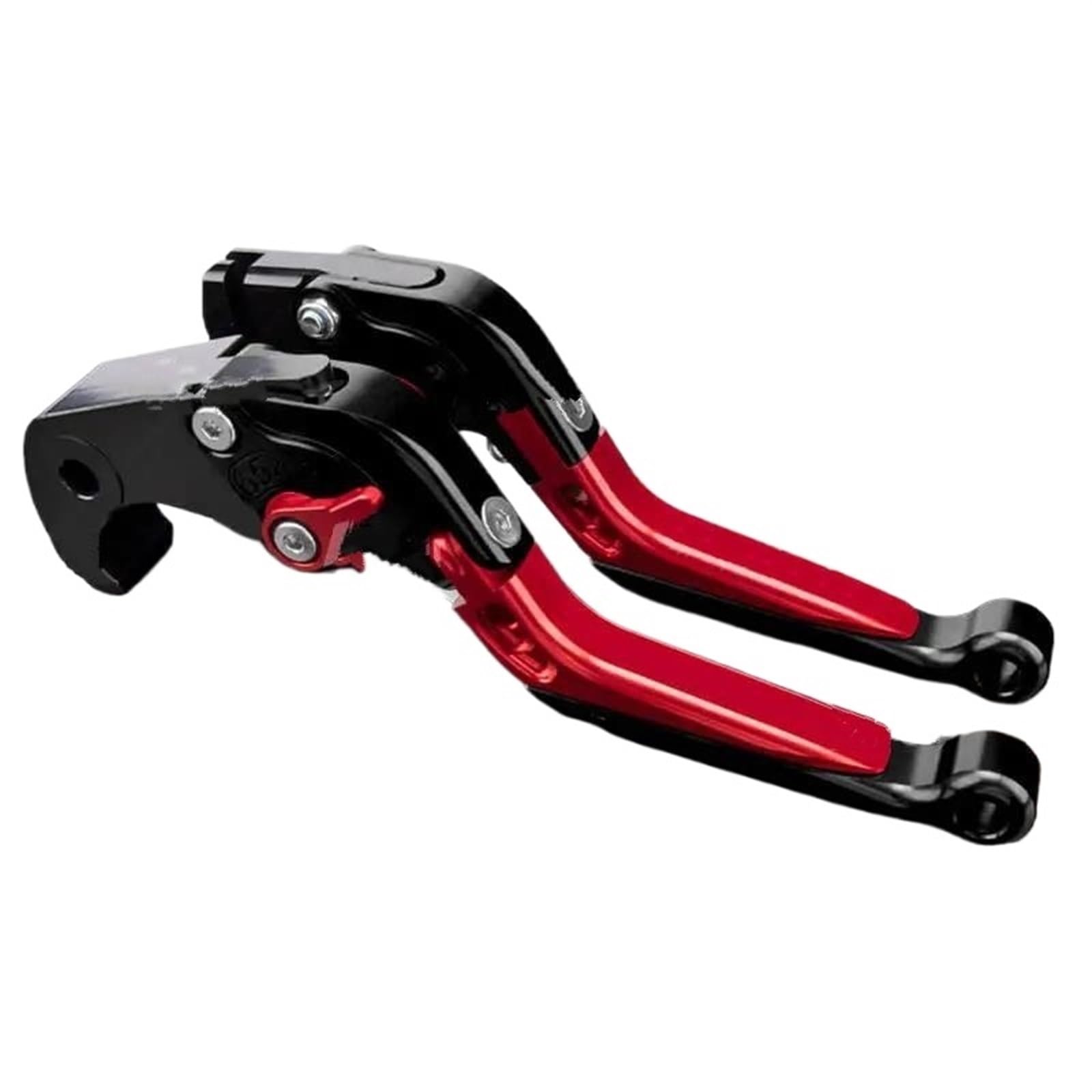 Für NMAX 160/155/125 2015-2023 Kupplungshebel Bremshebelsatz Verstellbarer Klappgriffhebel Motorradzubehör Motorrad Kupplung Brems Hebel(Black-Red) von CRUBVQQ