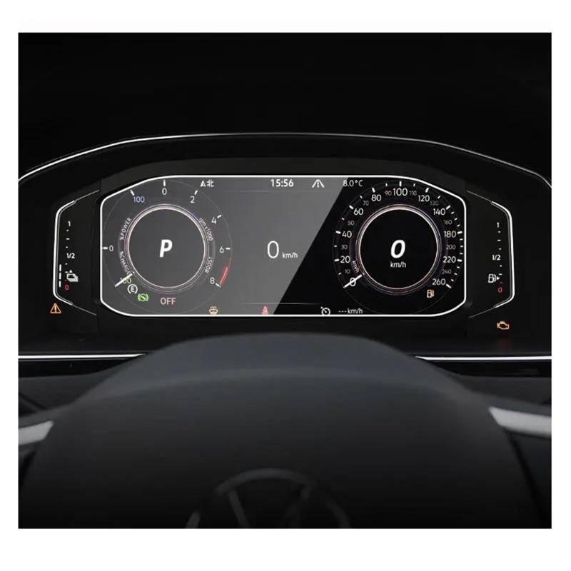 Für Polo 2022 Auto-Armaturenbrett LCD-Bildschirm Gehärtetes Glas Displayschutzfolie Auto-Innenaufkleber Zubehör Navigation Schutzfolie Aus Gehärtetem Glas(B) von CRUBVQQ