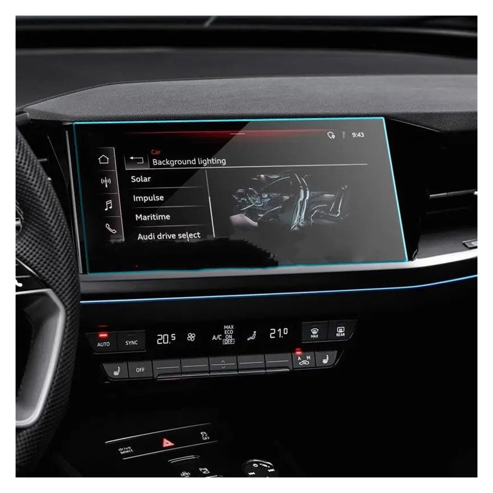 Für Q4 Für E-tron Für Q5 Für E-tron 2022 11,6 Zoll Auto-Infotainment-GPS-Navigation Touch Center Display Schutzfolie Aus Gehärtetem Glas Navigation Schutzfolie Aus Gehärtetem Glas von CRUBVQQ